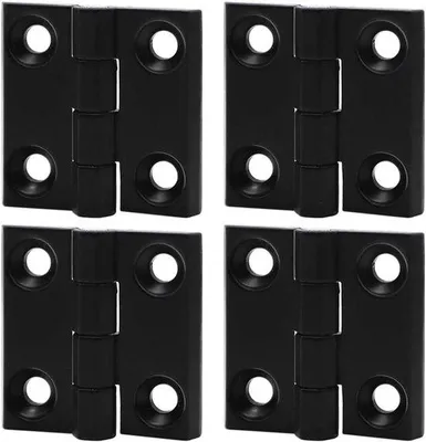 Obrázek produktu pro 4 ks otočných pantů, černé, 40 x 40 mm, kovové, upevňovací panty