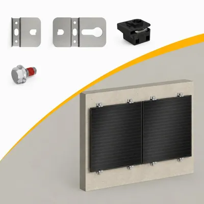 Produktbild von Powerness® Fischer Fassadenhalterung für Balkon (2 Set) 0% MwSt