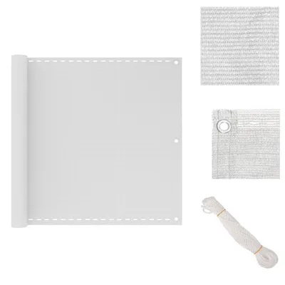 Obrázok produktu pre vidaXL Balkónová zástena HDPE 90x600 cm biela - Slnečníky a tienidlá