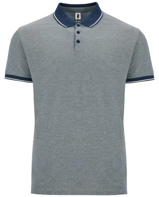 Produktbild von Roly - "Bowie" Poloshirt für Herren LT5088 (S) (meliert/Dunkles Marineblau)