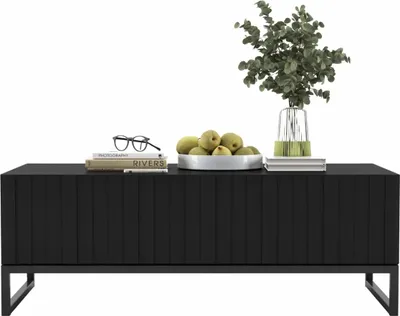 Zdjęcie produktu dla Stolik kawowy TAL 3D 110x54cm czarny mat