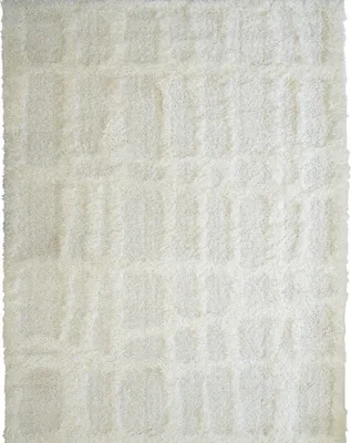 Obrázok produktu pre Moderný krémový geometrický koberec 80x180