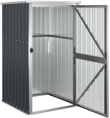 Image de Abri de jardin - Anthracite - Acier galvanisé - Boîte à outils - Résistant à l'hiver - 88 x 89 x 161 cm