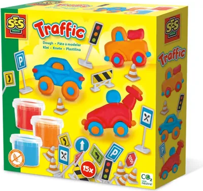 Obrázok produktu pre SES Creative 00415, Súprava modelovacej hmoty na hranie, Viacfarebný, Detské, 21 kusov, Plastový kalíšok, 3 farba/farieb