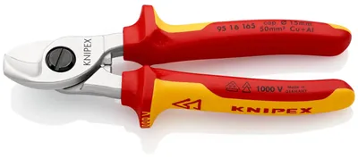 Produktbild von KNIPEX Kabelschere isoliert mit Mehrkomponenten-Hüllen