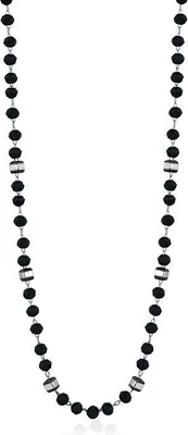 Produktbild von Elegante Halskette mit schwarzen Schreinperlen SSR05