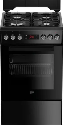 Obrázek produktu pro Beko FSE52321DBD, Volně stojící sporák, Černá, Otočné, Dotyk, LED, Spodek, Kov