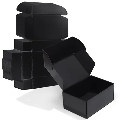 Image de Cartons d'expédition pour petits colis, 20 pièces, cartons noirs