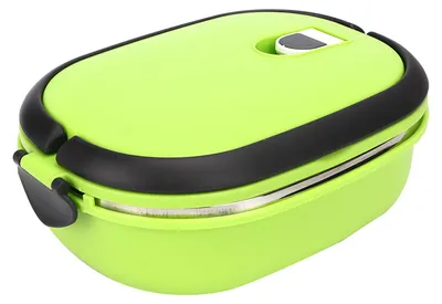 Produktbild von Tragbare Isolier-Thermo-Edelstahl-Lunchbox, Lebensmittelbehälter für Picknick im Freien, eine Schicht