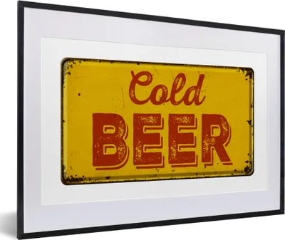 Produktbild von MuchoWow® MuchoWow® Gerahmtes Poster Mancave - Metallschild - Vintage - Zitate 60x40 cm - Poster mit zchwarzem Bilderrahmen - Schlafzimmer - Plakat in Rahmen - Drucken