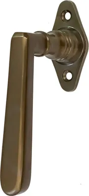 Produktbild von Fenstergriff in Messing patiniert - dunkel, Fensterolive  - 13,0x6,5 cm