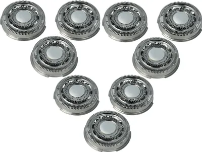 Produktbild von vhbw 9x Ersatz-Scherköpfe kompatibel mit Philips S9911, S9988, S9xxxx Elektrorasierer ersetzt SH90, Silber