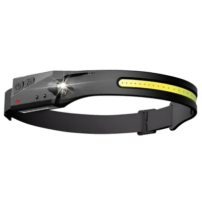Obrázek produktu pro Trizand 21652 LED čelovka svítilna COB + XPE , 1200mAh, IPX4 černá