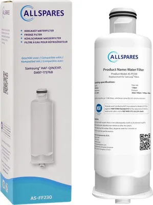 Produktbild von AllSpares Wasserfilter für Kühlschrank geeignet für , Samsung  HAF-QIN, DA97-17376B, HAF-QIN/EXP, AS-FF230