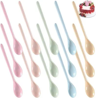 Immagine prodotto di Set di cucchiai di plastica da 15 pezzi per yogurt e dessert