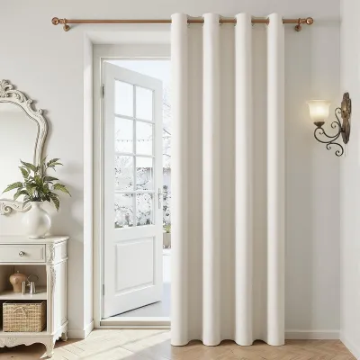 Productafbeelding van Beige thermo-verduisteringsgordijn met oogjes, geschikt voor slaapkamer en woonkamer, 140x225 cm