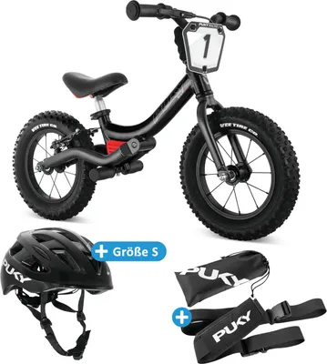 Produktbild von Puky LR Trail Pro Bundle mit Helm und Tragegurt | Größe: S, Farbe: Black