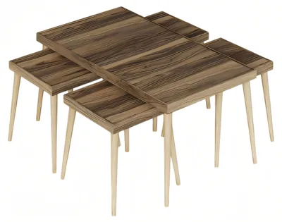 Obrázok produktu pre Elegantný drevený stôl v hnedej farbe s moderným dizajnom