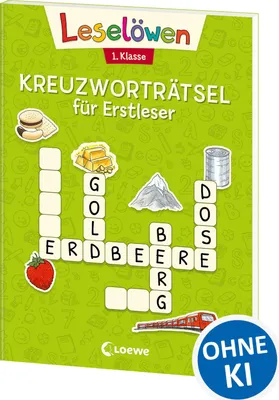 Produktbild von Leselöwen Kreuzworträtsel für Erstleser - 1. Klasse (Hellgrün)