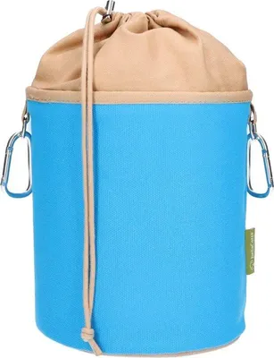 Image de Grand sac à linge bleu en toile avec 2 mousquetons