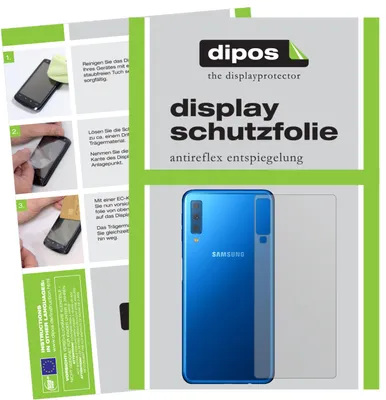 Produktbild von 2x Schutzfolie für Samsung Galaxy A7 (2018) Rückseite matt Displayschutzfolie