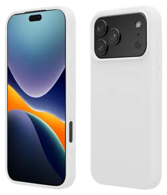 Produktbild von kwmobile Handyhülle für iPhone 17 Pro Max Hülle, für iPhone 17 Pro Max Case - Hülle Silikon - kabelloses Laden - Weiß