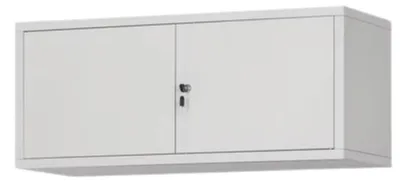 Produktbild von Schrankerweiterung Aktenschrank mit 2 Flügeltüren | Zusatzschrank für Büroschrank Extraschrank Stahl Mehrzweckschrank klein Werkstatt 38x90x40cm Grau