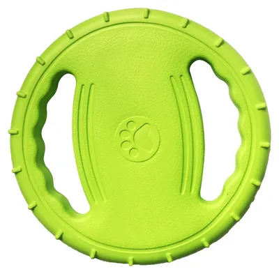 Produktbild von Pet Dog Flying Disc EVA Hundetrainingsring mit Doppelgriffen Hundeflyer Spielzeug Outdoor-Aktivitaet Schwimmendes Fetch-Spielzeug