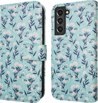 Immagine prodotto di Custodia a libro imoshion Design Samsung Galaxy S21 FE - Blue Flowers