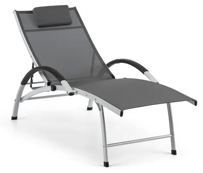 Obrázok produktu pre Blumfeldt Sun Valley - ležadlo, hlavový vankúš, 70% PVC/30% Polyester, čierne