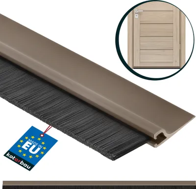 Obrázok produktu pre KOTARBAU® Kefové tesnenie 100 cm Hnedé samolepiace tesnenie dverí Pásik proti prievanu Kefové tesnenie dverí Kefové tesnenie dverí na podlahu