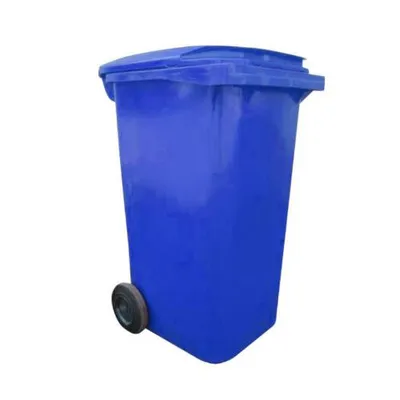 Image de Poubelle en plastique, 240 l, bleu