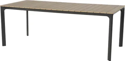 Produktbild von Gartentisch Esstisch Kaffeetisch AREZZO Teak-Look 200x90x74cm