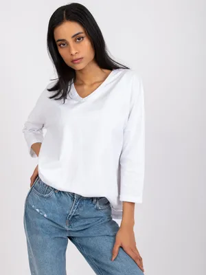 Produktbild von Rue Paris Damenbluse Egeredus weiß S/M