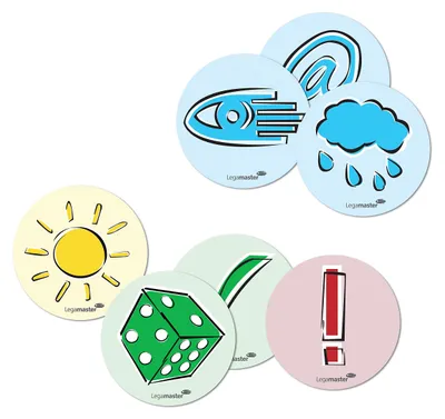 Produktbild von Legamaster 7-257002 Moderationskarten Emoticons, verschiedene Symbole, rund, 250 Stück, sortiert