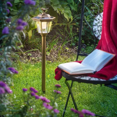 Produktbild von Esotec Solar Standleuchte Tivoli, warmweiß, 68 cm, kupferfarben