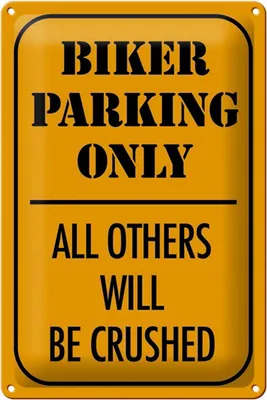 Produktbild von Blechschild Parken 20x30cm biker parking only all others