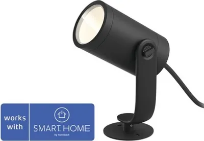 Produktbild von Philips Hue White and Color ambiance Lily Outdoor Spot Basis-Set schwarz, Intelligente Hängeleuchte, Bluetooth/Zigbee, Schwarz, LED, Aluminium, Nicht austauschbare(s) Leuchtmittel
