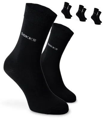 SOKKS Calze Eleganti Nero in Viscosa di Bambù — Primo piano