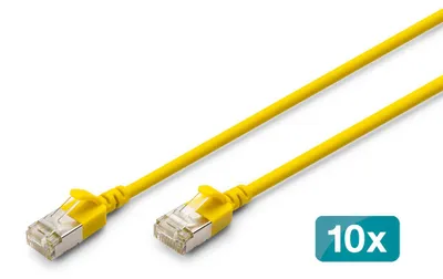 Obrázok produktu pre Digitus DK-1632-A-015S-Y-10, 1,5 m, Cat6a, F/FTP (FFTP), RJ-45, RJ-45, Žltá