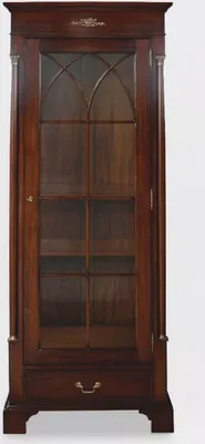 Produktbild von Casa Padrino Luxus Barock Vitrine Dunkelbraun H. 189 cm - Barock Möbel