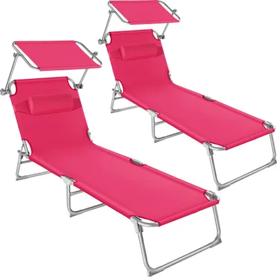 Image de Lot de 2 transats CHLOE - rose