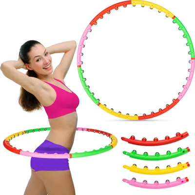 Obrázek produktu pro Gymtek® Hula Hoop - průměr 95 cm - pro dospělé a děti - na hubnutí a zeštíhlení břicha - fitness, pilates, gymnastika, domácí posilovna