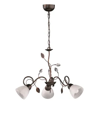 Image de Lustre TRADITIO brun et blanc, 3xE14x40W, métal, dimensions : 150x70x70 cm, IP20, Trio