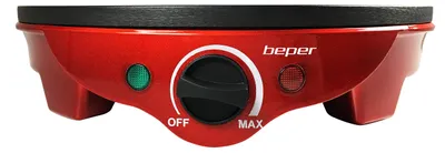 Produktbild von BEPER BT.700Y Elektrischer Crêpe-Maker 1300W Antihaft Aluguss Rot/Schwarz