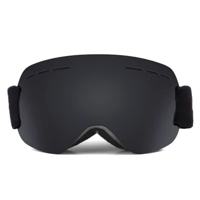 Produktbild von Winddichte Ski-/Snowboardbrille Für Den Winter Im Freien Mit Antibeschlag-/Uv-Schutz-Schwarz