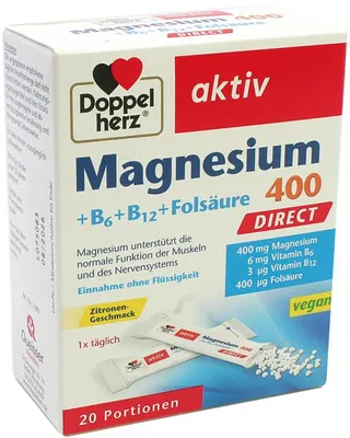 Zdjęcie produktu dla DH Magnesium+B6+B12 Direct 20Portio