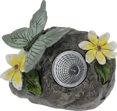 Immagine prodotto di Lampada solare da giardino farfalla su pietra 10 cm