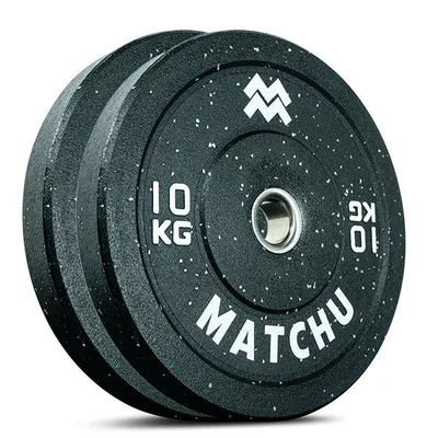 Produktbild von Matchu Sports Olympic Bumper Plates - 2er Set - 2 x 10 kg - Hantelscheiben