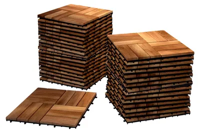 Produktbild von Holzfliesen Set 66 Stück = 6 m ² Akazie Modell 02